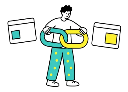 良質な被リンクの獲得のイラスト