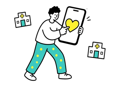 かかりつけ登録機能のイラスト