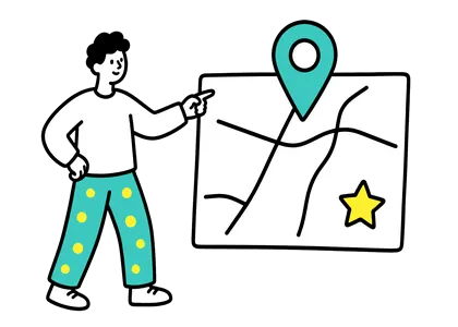 Googleマップの上位表示のイラスト