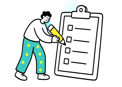 問診票管理機能のイラスト